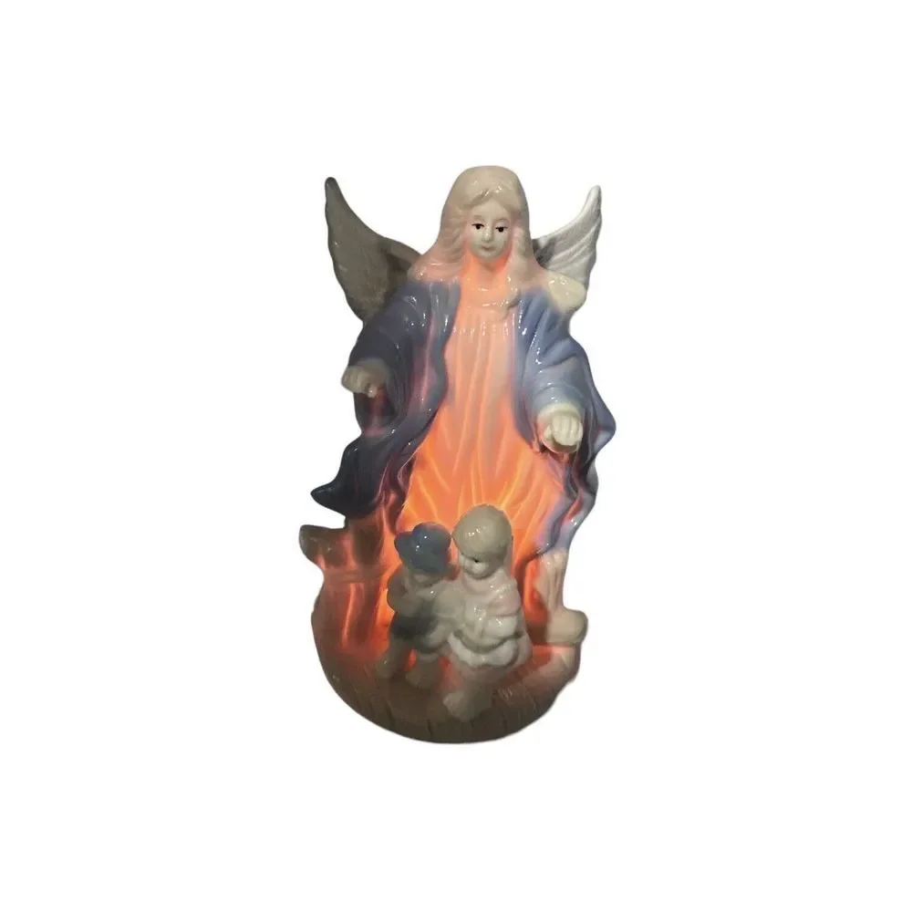 VTG Ceramic  Guardian Angel‎ Nightlight Children Porcelain 7